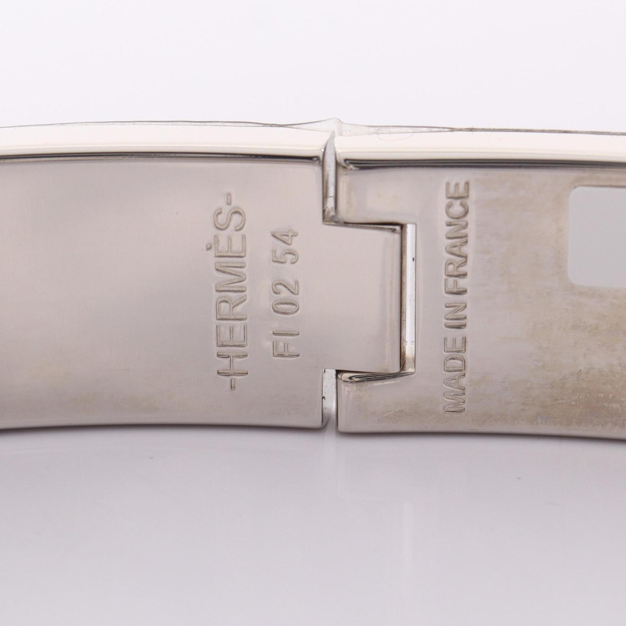 Hermes HERMES Clic Clac PM Bangle Accessory Stainless Steel Enamel Women's Silver/Red — New - Store Return
