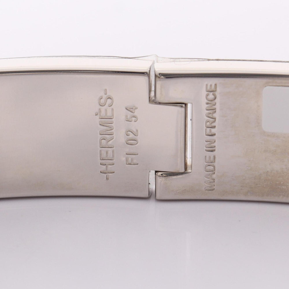 Hermes HERMES Clic Clac PM Bangle Accessory Stainless Steel Enamel Women's Silver/Red — New - Store Return
