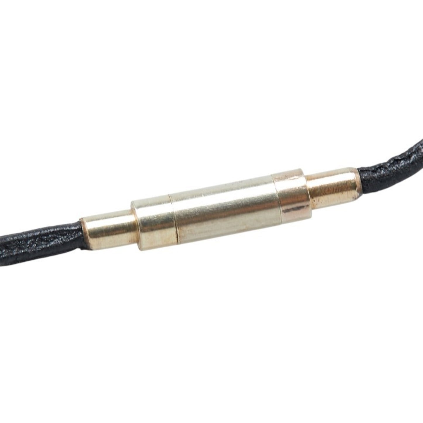 Gucci LIBRA Libra necklace in silver and black SV925 with leather accents for women.