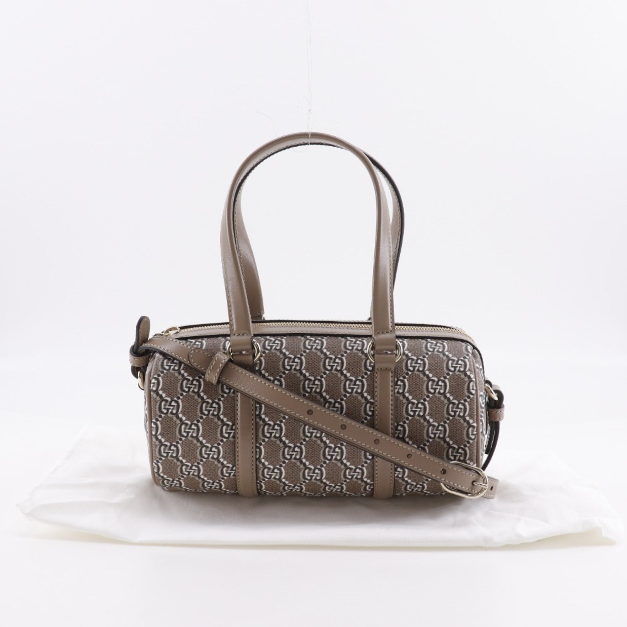 Gucci GG Shadow Handbag, 2-Way Shoulder Bag, 796230, PVC and Leather, Brown, Zipper, Women's, Unused — New - Store Return