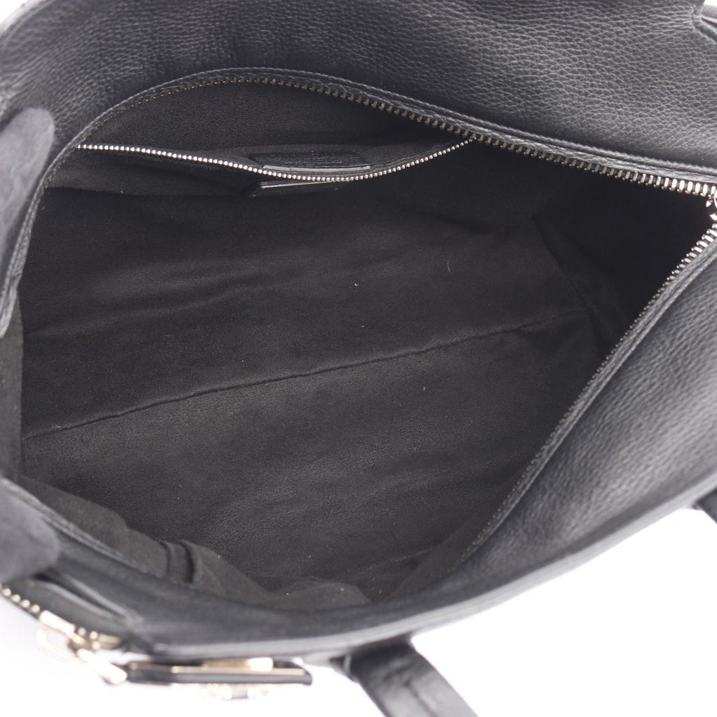 Salvatore Ferragamo Gancini handbag, leather, women's, black, size 21, D698