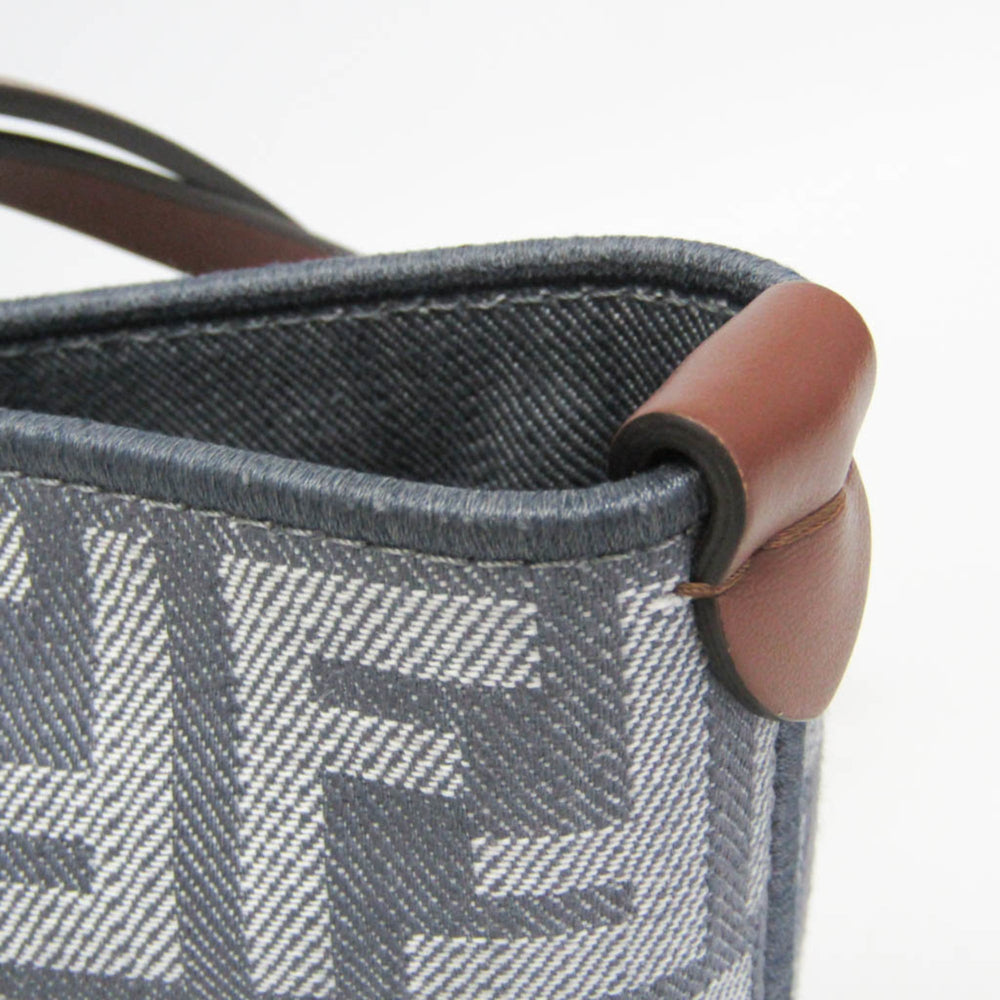 Fendi ROLL Small 8BH424 Reversible Women's Canvas,Leather Shoulder Bag,Tote Bag Brown,Gray — Like New