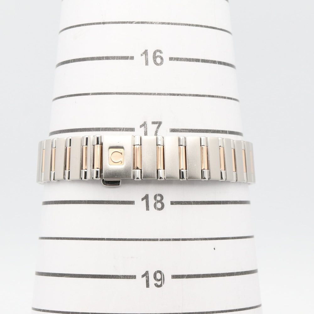 Omega Constellation Mini Iris Diamond Bezel Watch, 18K Pink Gold (PG) Stainless Steel, Diamond, Ladies', White/White Mother-of-Pearl Case, 1360.79 — Very Good