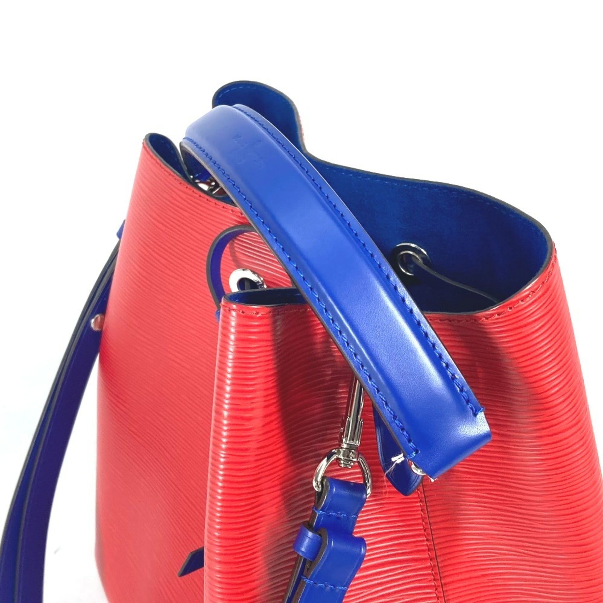 LOUIS VUITTON M54365 Epi NeoNoe Two-Tone Bucket Bag, 2-Way Handbag/Shoulder Leather, Women's, Coquelicot Red — Like New