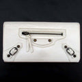 BALENCIAGA Classic Money Long Wallet, 163471, Off-White, for Men and Women, with Bill Compartment, Card Slots, Coin Purse