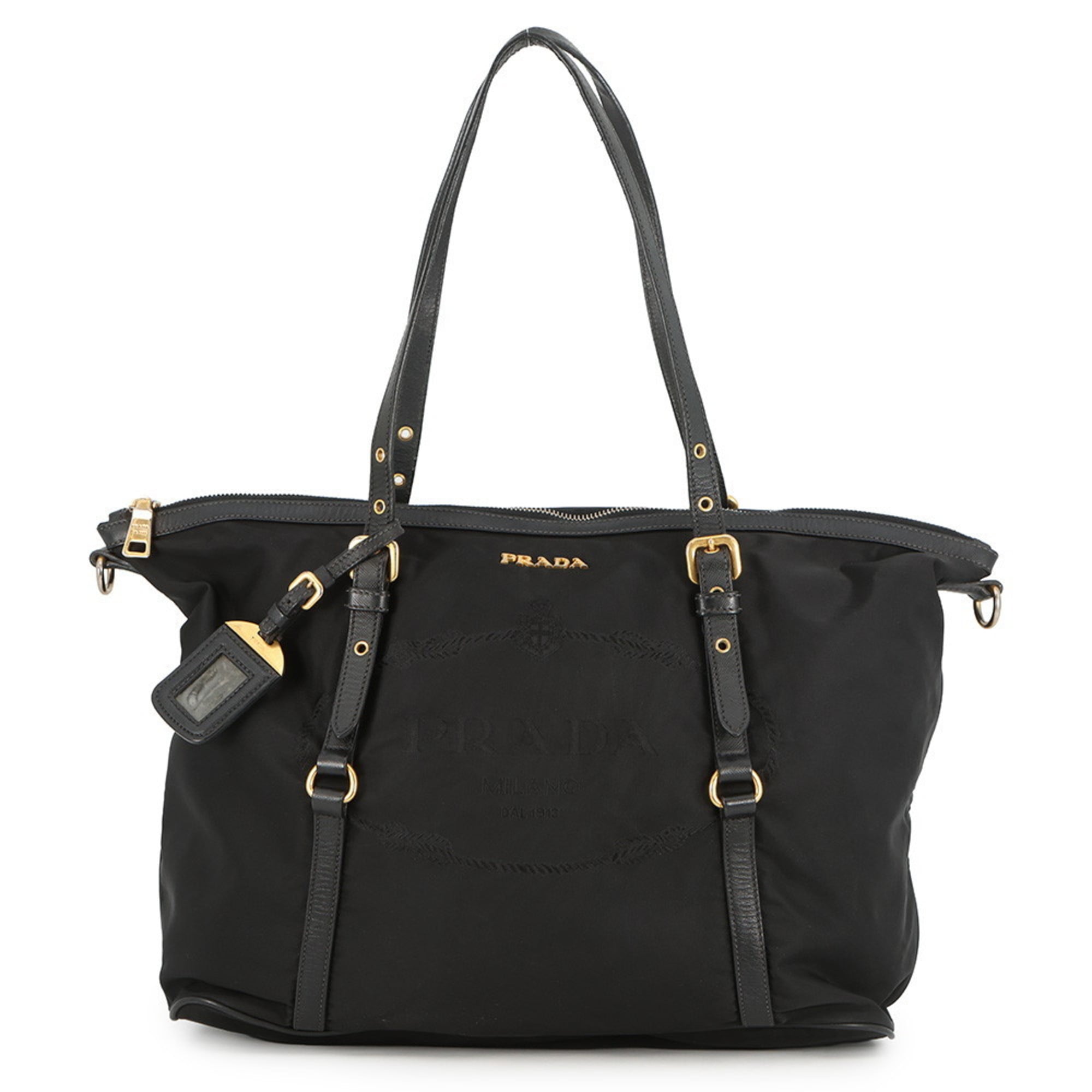 Prada BR4255 nylon tote bag, black, 2-way