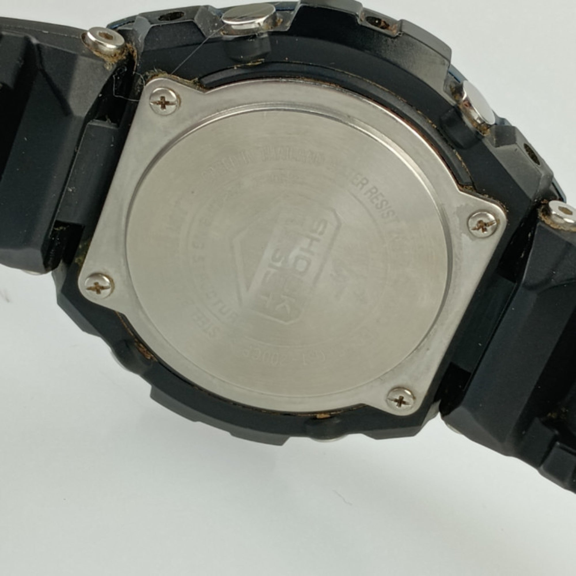 CASIO Casio Watch G-SHOCK G-STEEL G-Shock G-Steel GST-200CP-2AJF Black & Blue Dial Resin Stainless Steel Men's Digital Quartz — Good