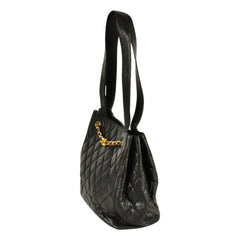 CHANEL Shoulder Bag Caviar Skin Black Turnlock Chain Women's — New - Store Return