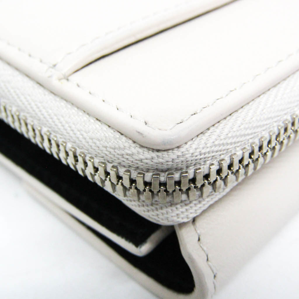 Balenciaga Envelope Compact Wallet 753762 Men,Women Leather Wallet (tri-fold) Black,Off-white