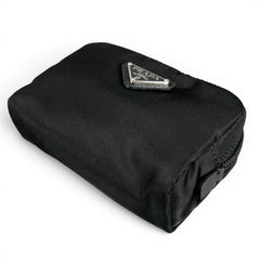 PRADA Re-Nylon Triangle Logo Cosmetic Pouch, Nylon Black, Made in Italy, Women's, with Box — Like New