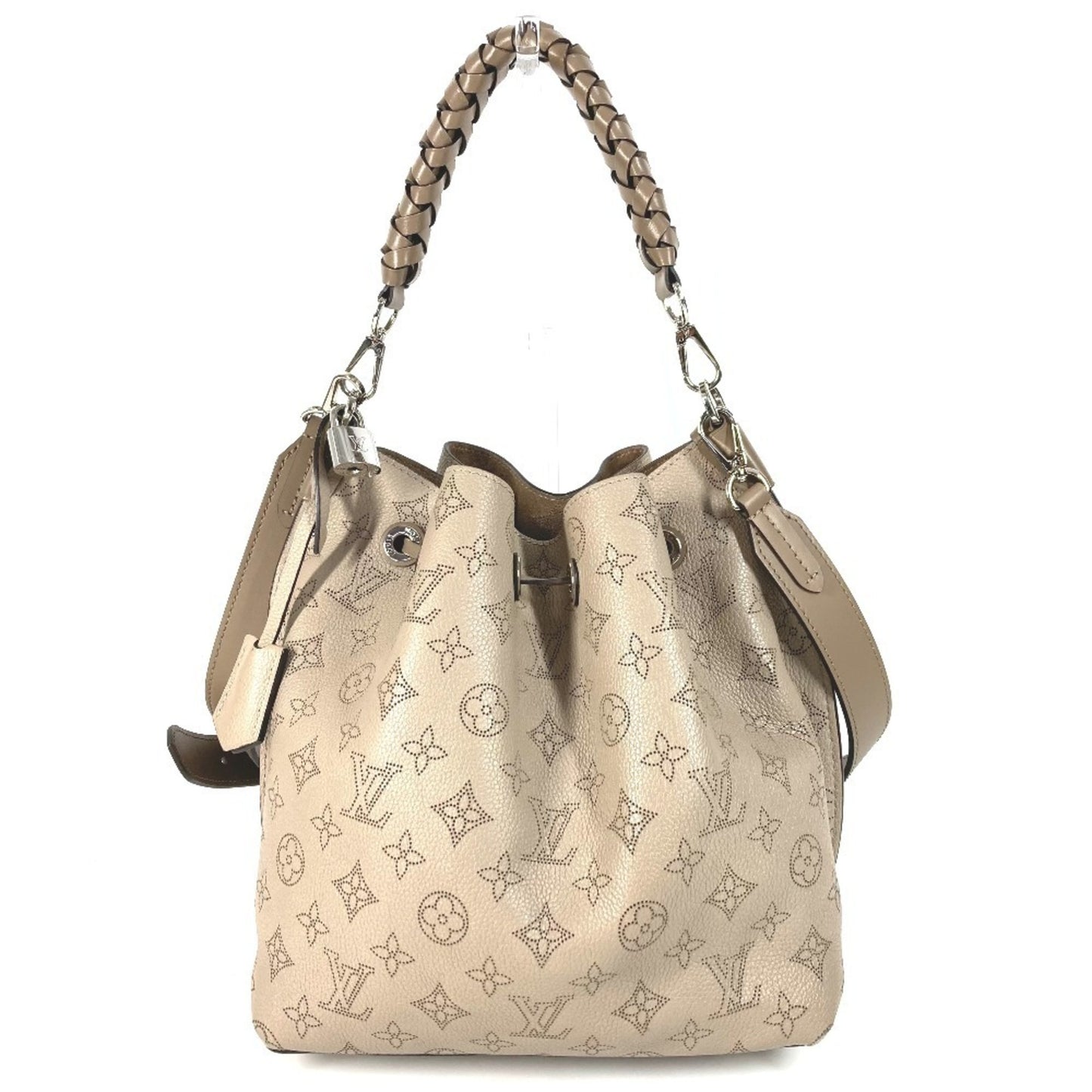 LOUIS VUITTON M55799 Monogram Mahina Mulia Bag, 2-Way Crossbody Handbag/Shoulder Leather, Women's, Galle, Beige