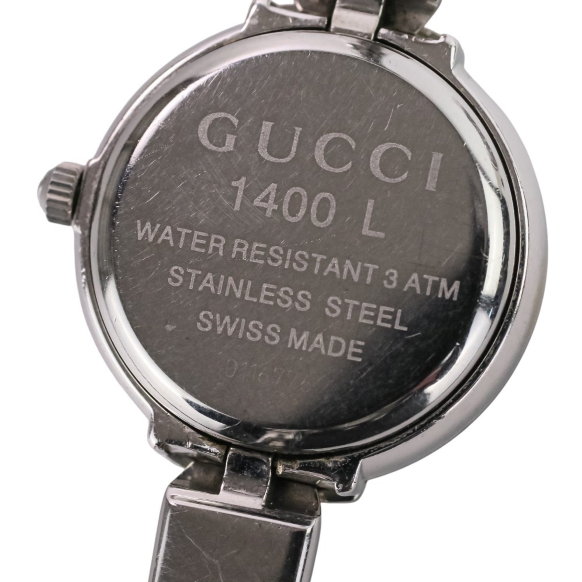 GUCCI Quartz Watch Bangle 1400L Silver Dial Women's — Very Good