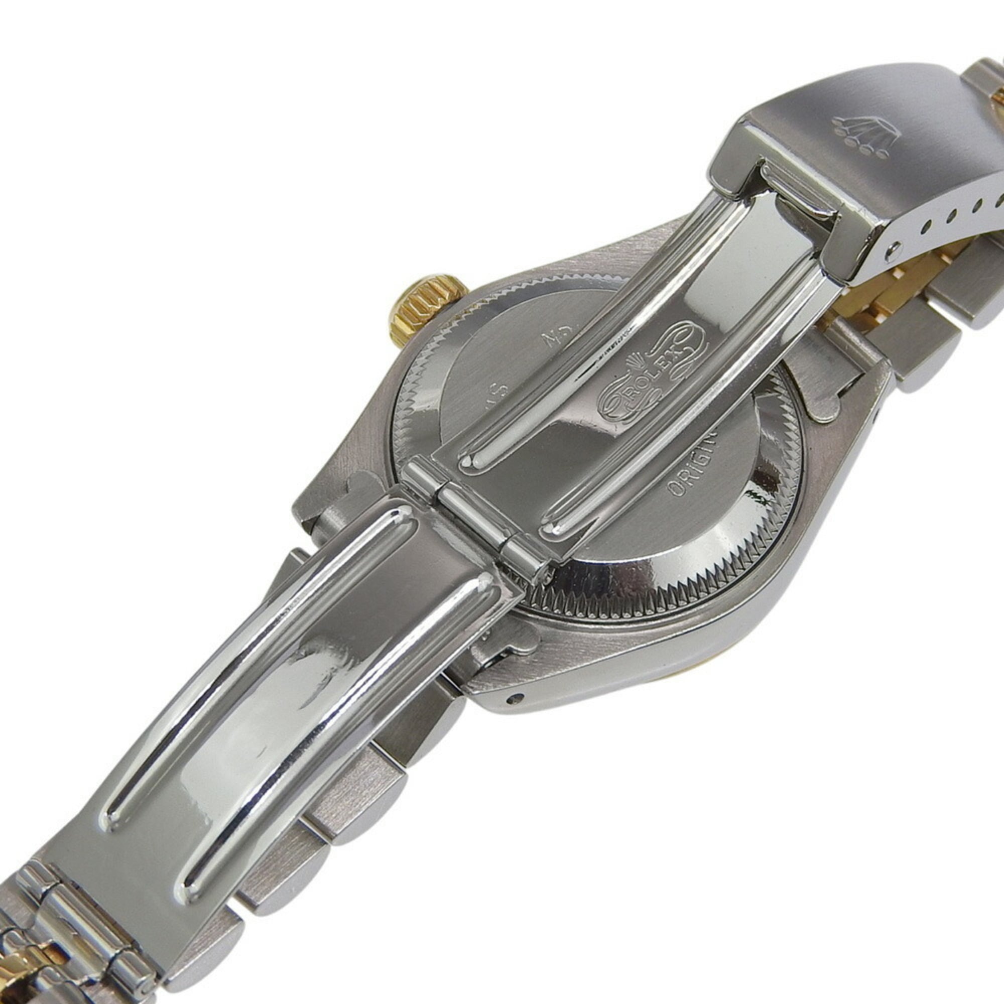 Rolex Datejust Two-Tone 69173, serial number in the 96s range, champagne gold dial, stainless steel, 18K yellow gold, overhauled December 2025, automatic winding — Like New