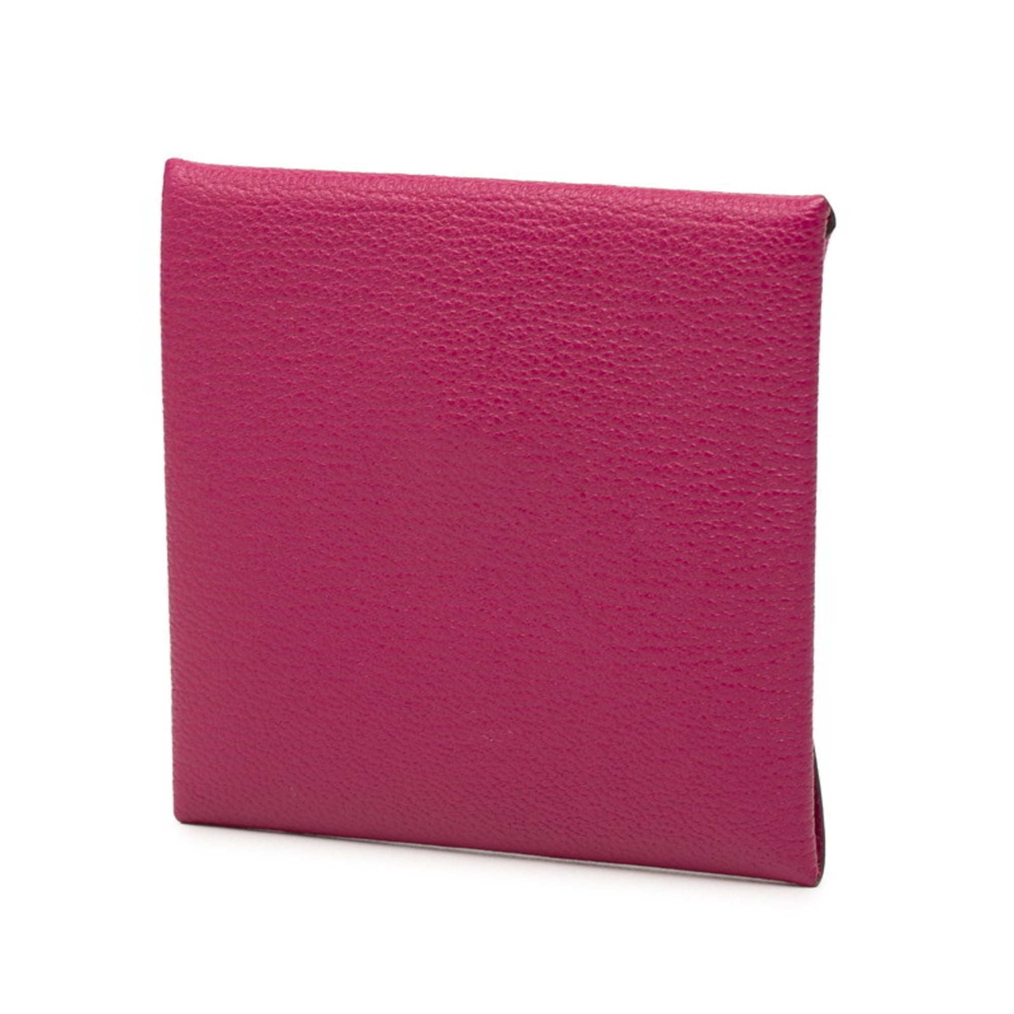 Hermès Bastia Wallet/Coin Purse Rose Purple Chevre Women's HERMES