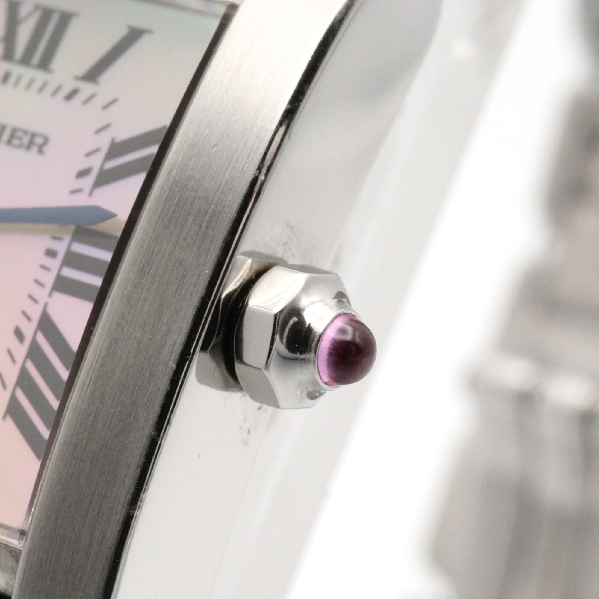 Cartier Tank Française SM Watch, Stainless Steel, Ladies, Pink/Pink Shell, W51028Q3 — Very Good