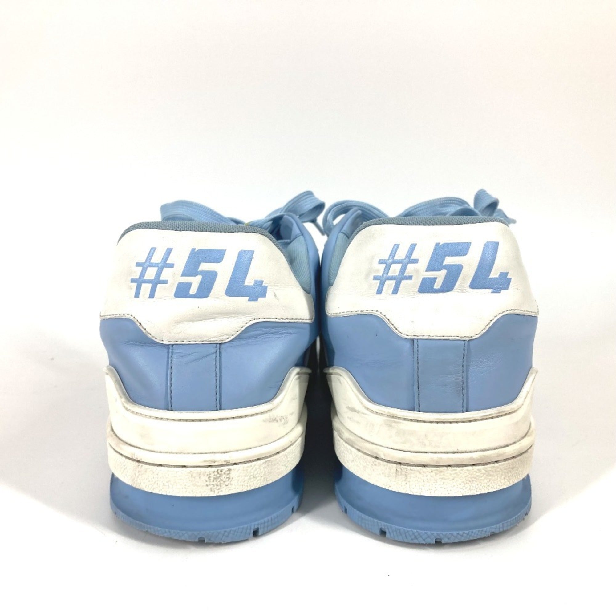 LOUIS VUITTON Louis Vuitton shoes, LV Trainer Line low-top sneakers, leather, men's, blue