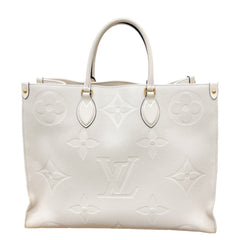 Louis Vuitton LOUIS VUITTON Tote Bag On the Go GM Monogram Shoulder Empreinte M45081 Beige LV — Like New