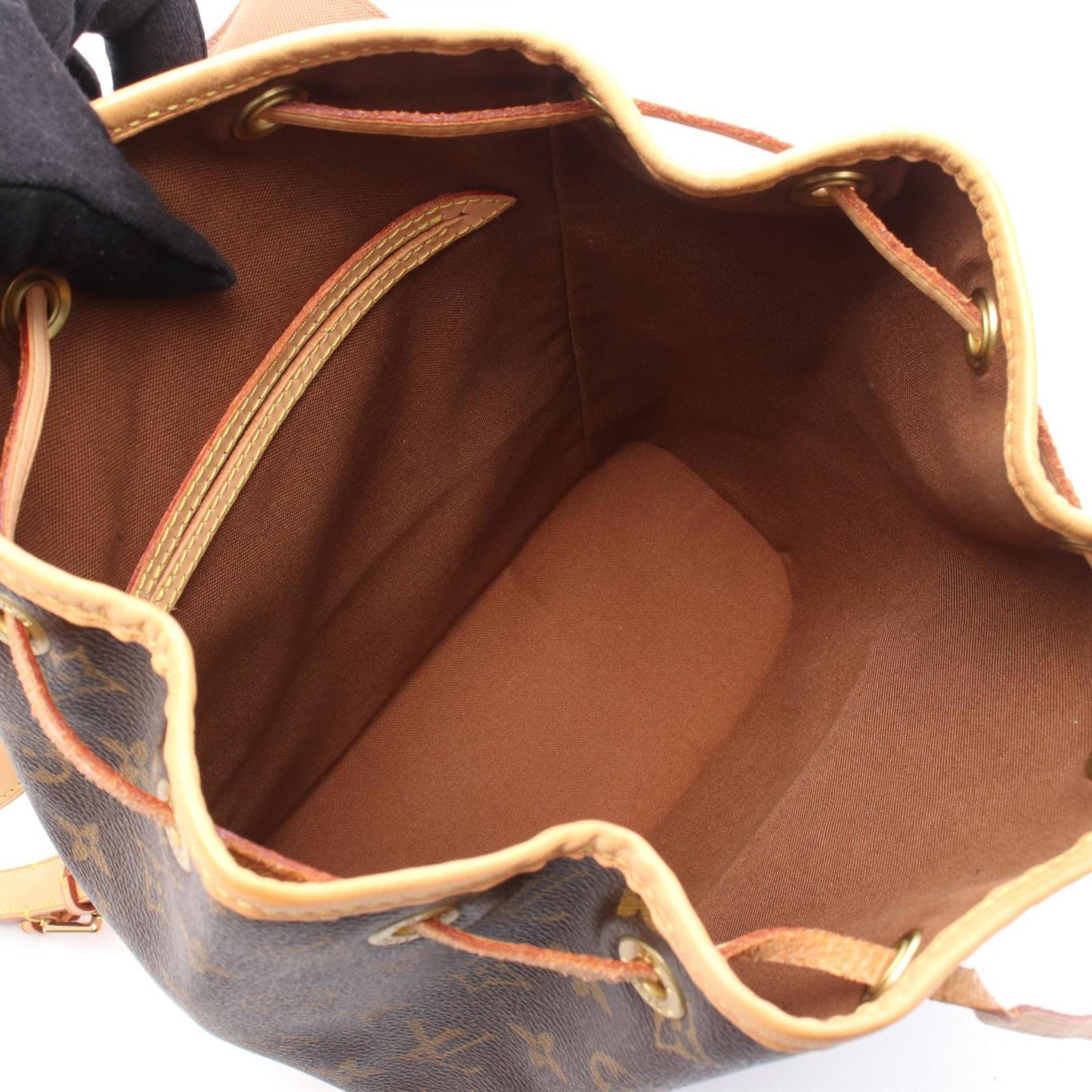 Louis Vuitton Montsouris MM Monogram Backpack, Coated Canvas and Leather, Brown, M51136, Women's