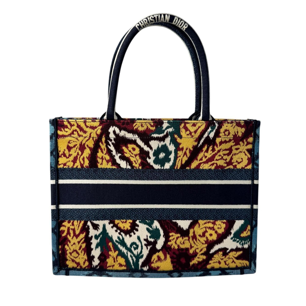 Christian Dior Book Tote Medium Cruise 2021 Paisley Embroidery Women's — Like New