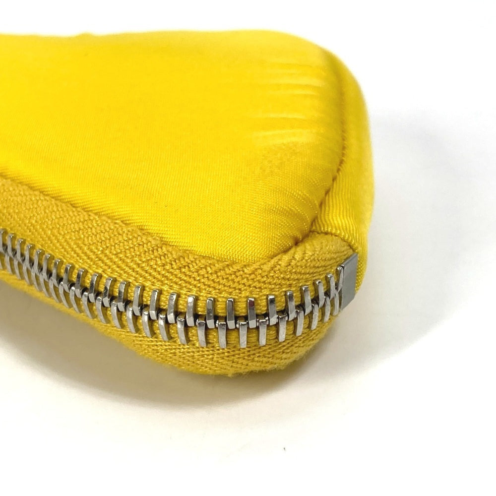 PRADA 2TT140 Triangle Plate Re Nylon with Neck Strap Key Ring Pouch Men's Yellow — New - Store Return