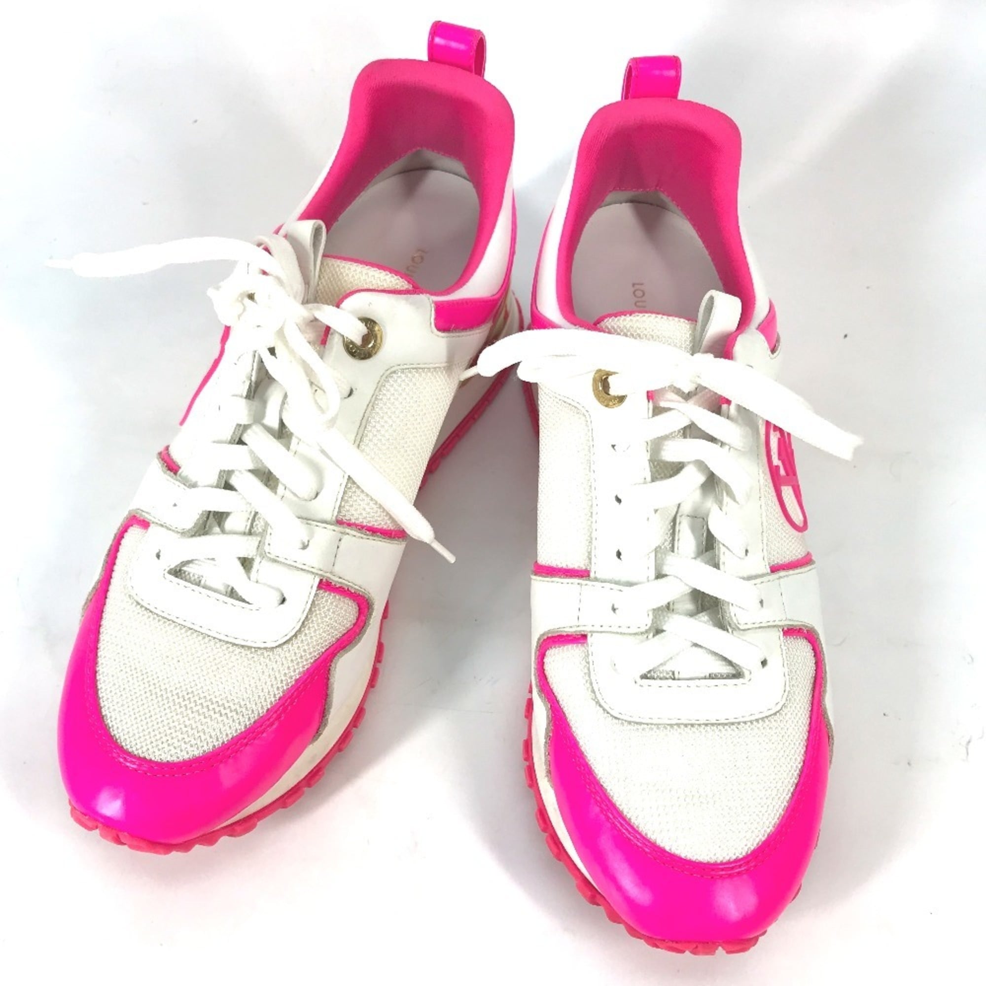 LOUIS VUITTON Runaway Low-Top Sneakers with Laces, Leather, Women's, Pink