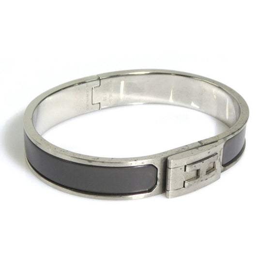 Hermes HERMES bangle bracelet metal matte silver grey ladies e59708k