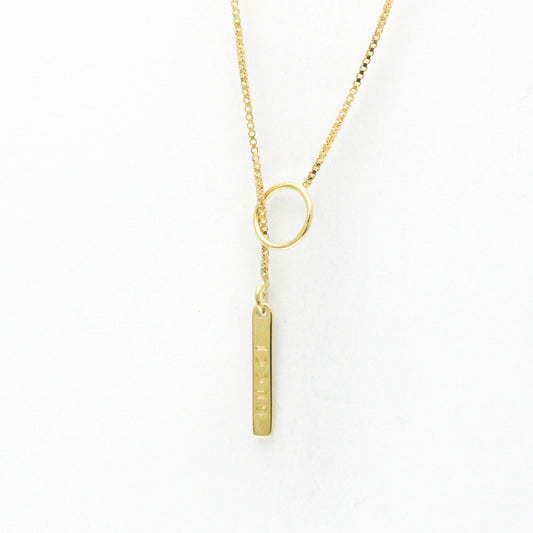 Gucci Lariat Necklace Yellow Gold (18K) No Stone Men,Women Fashion Pendant Necklace (Gold)