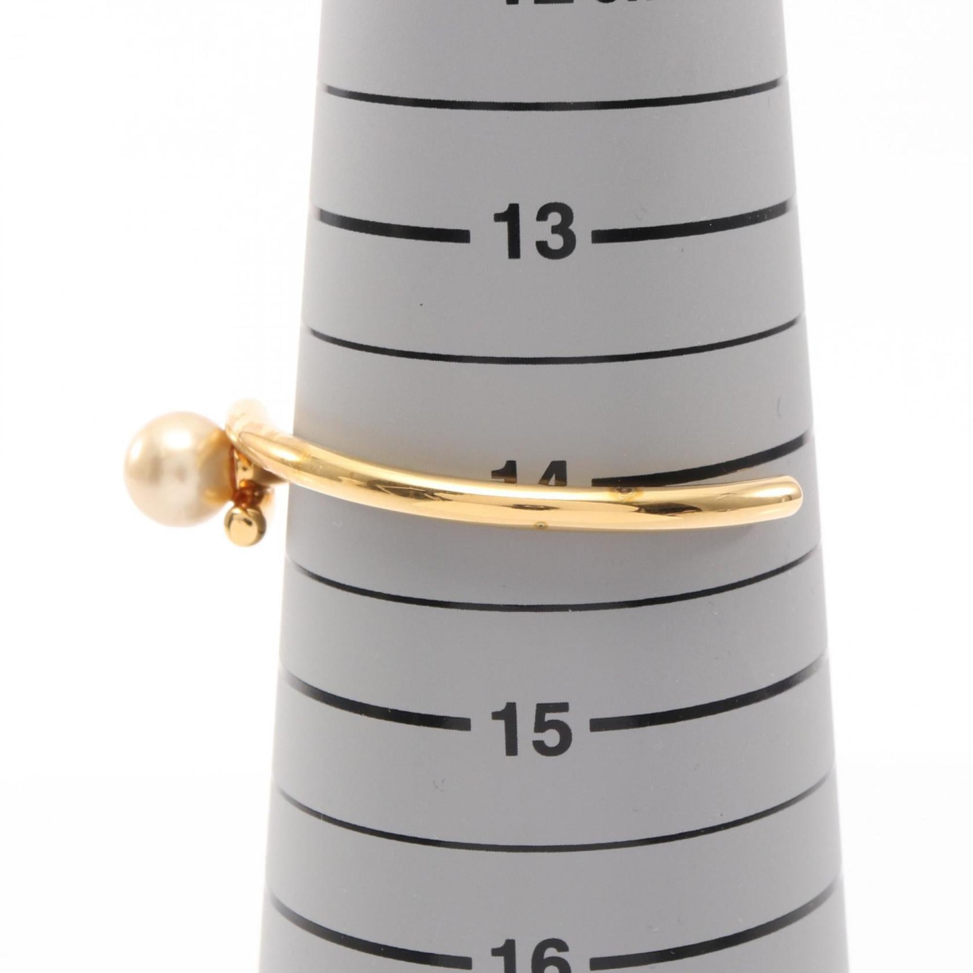 Celine Knot Pearl Bangle, Gold Plated, with Faux Pearls, Women's, and White