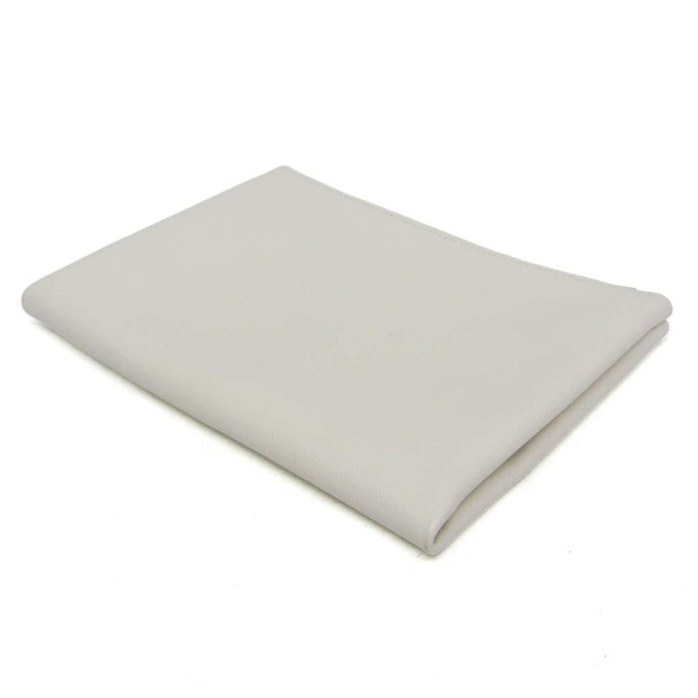 Hermes Atou GM Men,Women Evercalf Leather Pouch White — Like New