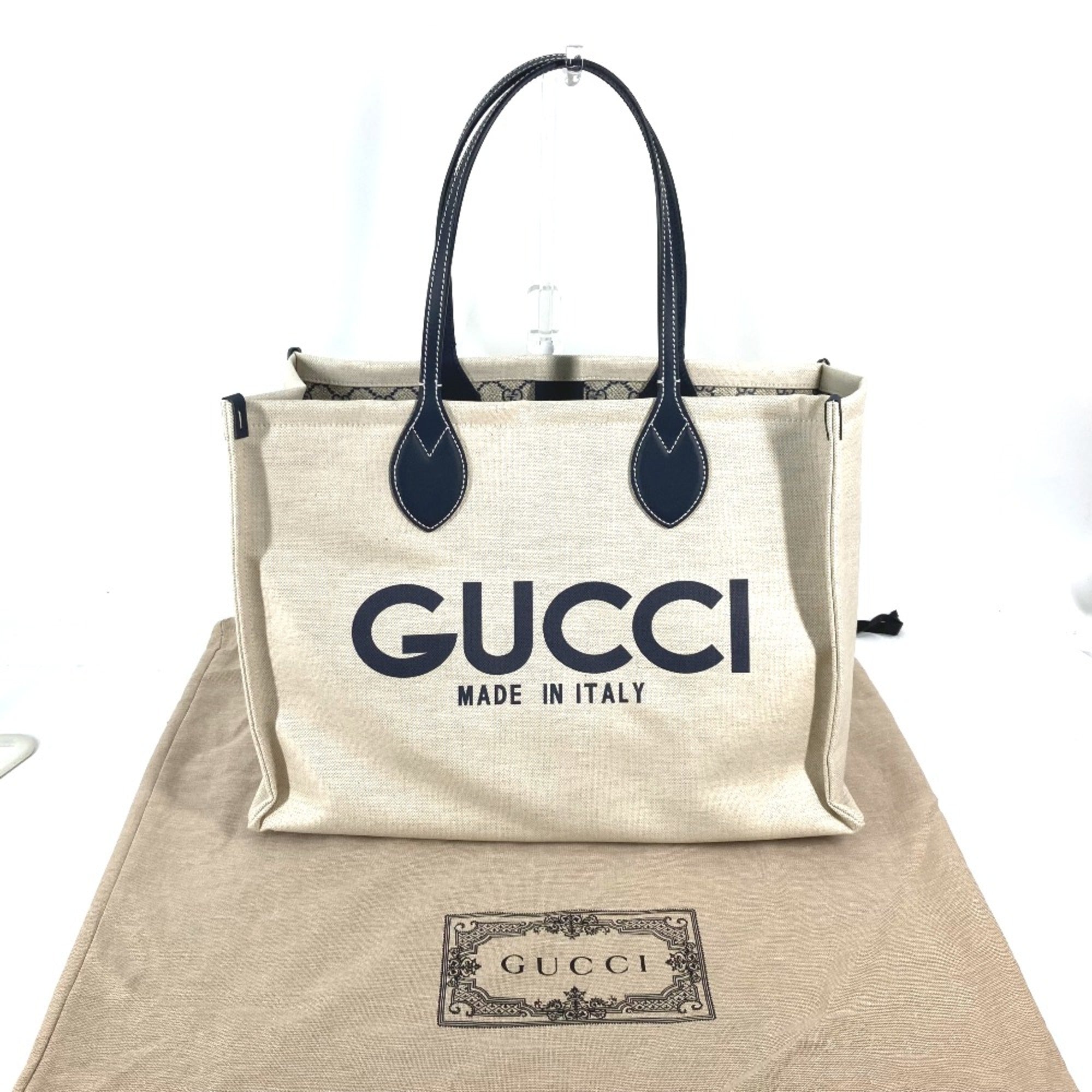 Gucci 772176 Japan limited JAPAN Shoulder Bag Shoulder Bag Tote Bag BeigeBased x Black Dark Navy Based — Like New
