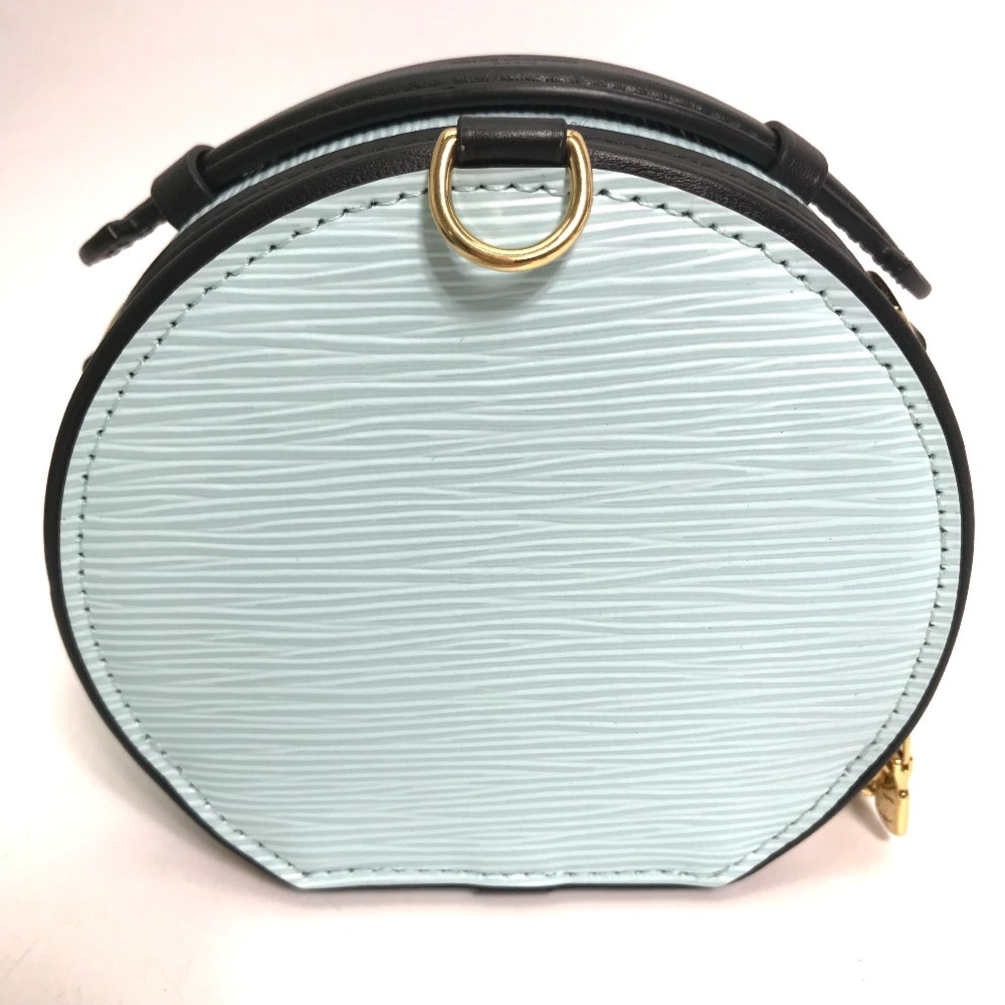 LOUIS VUITTON R97999 Epi Petite Boite Chapeau 2-Way Handbag/Pouch/Shoulder Bag in Leather, Seaside Blue, Like New — Like New