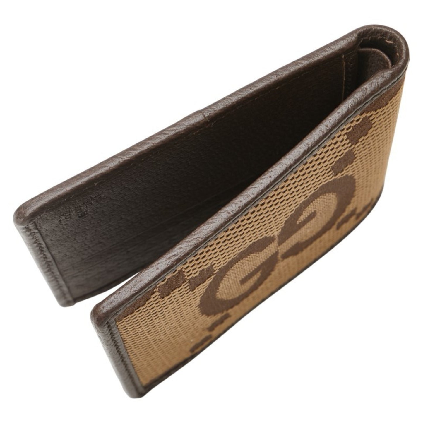 Gucci Jumbo GG Bifold Wallet 699308 Brown Canvas and Leather Women's GUCCI