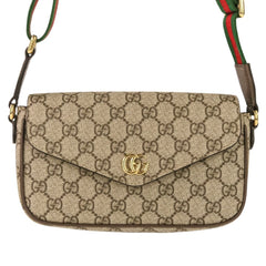 GUCCI Ophidia Web Line GG Supreme Shoulder Bag 764961 Brown Women's — Like New