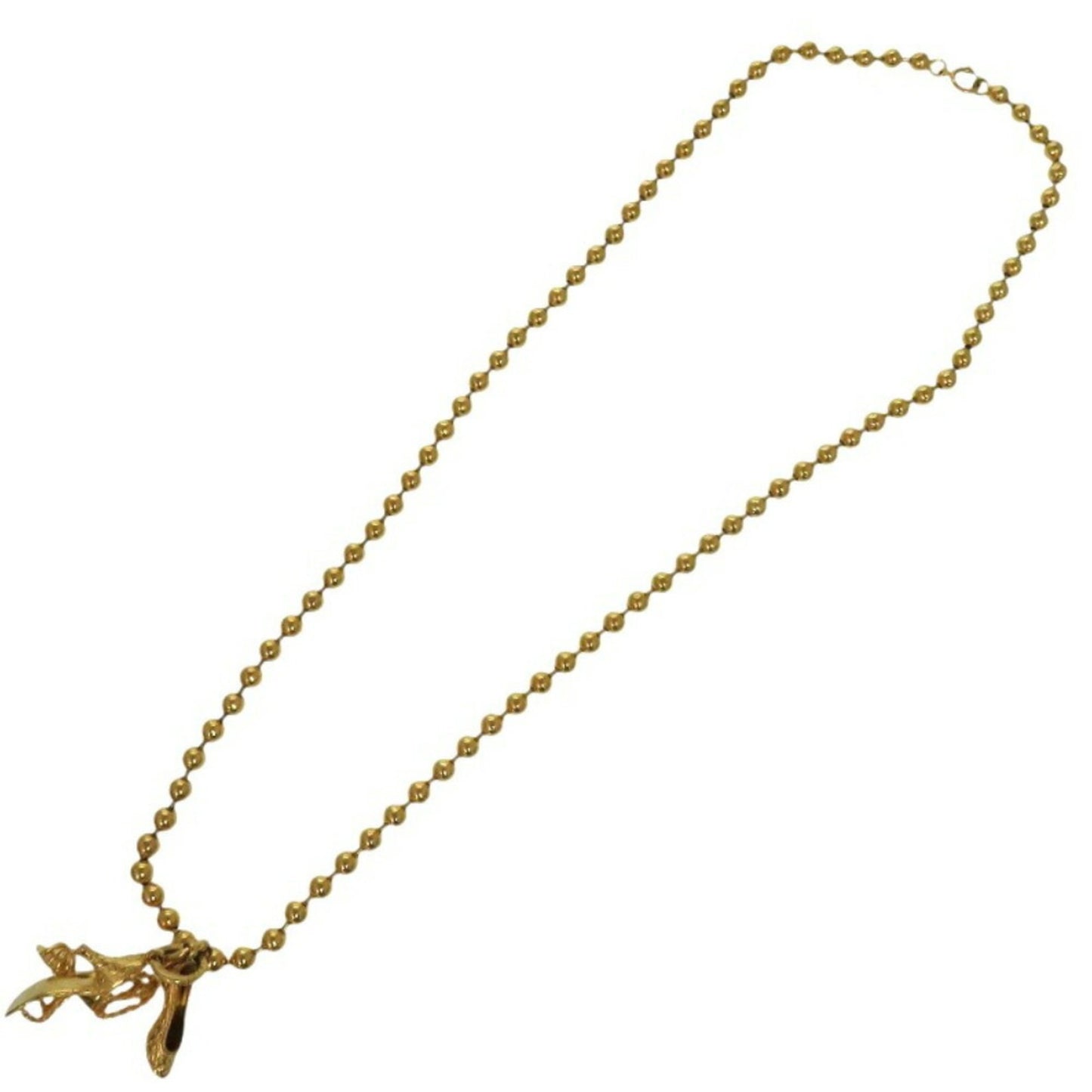 Salvatore Ferragamo long heel necklace in GP gold, 1348.