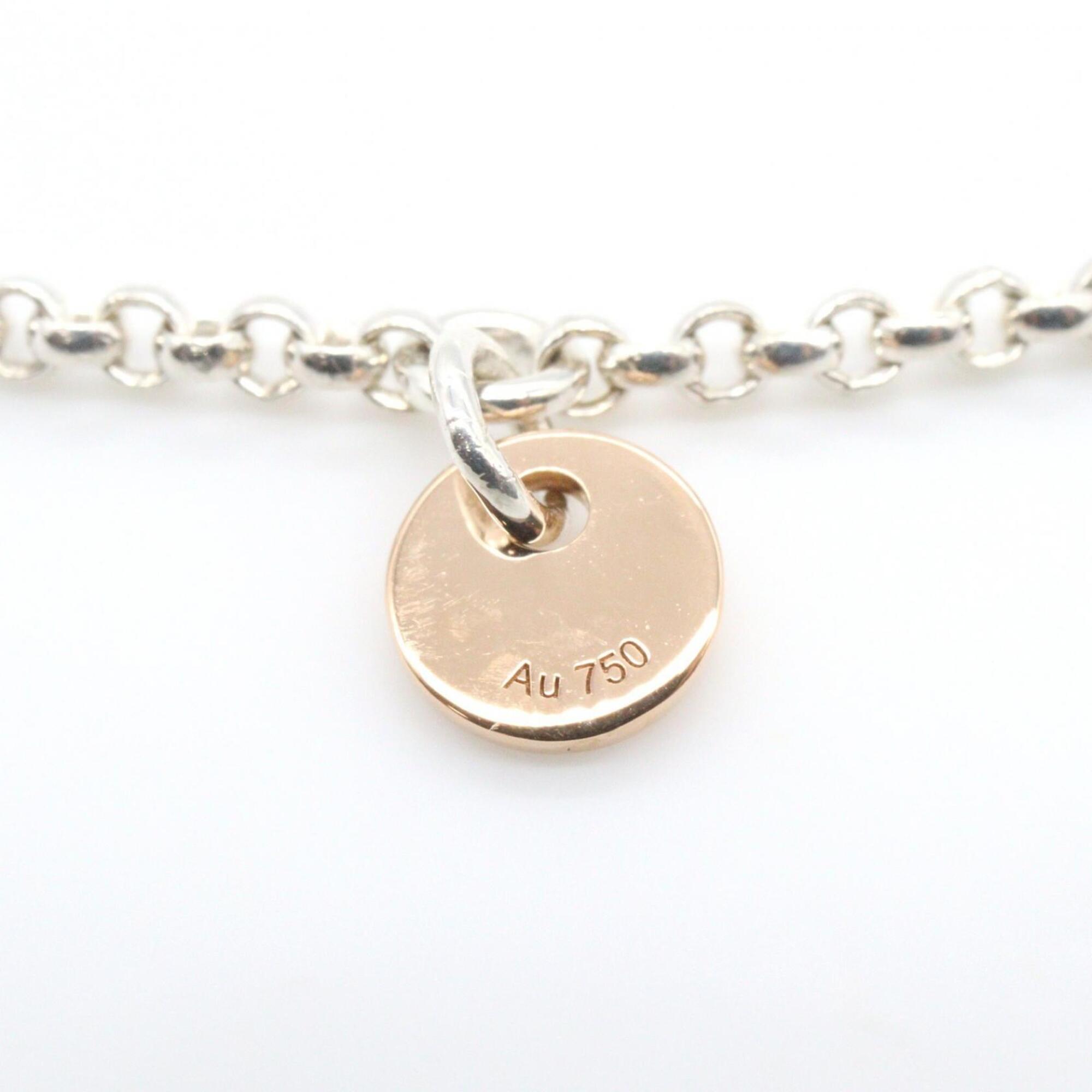 Hermes Ex-Libris Bracelet - Sterling Silver 925, 18K Pink Gold (PG) Women's Gold/Silver Tone — Like New