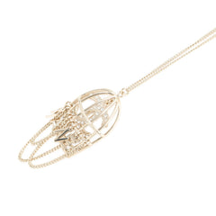 Chanel necklace, birdcage design, Coco Mark rhinestone, B20 B. CHANEL — Like New