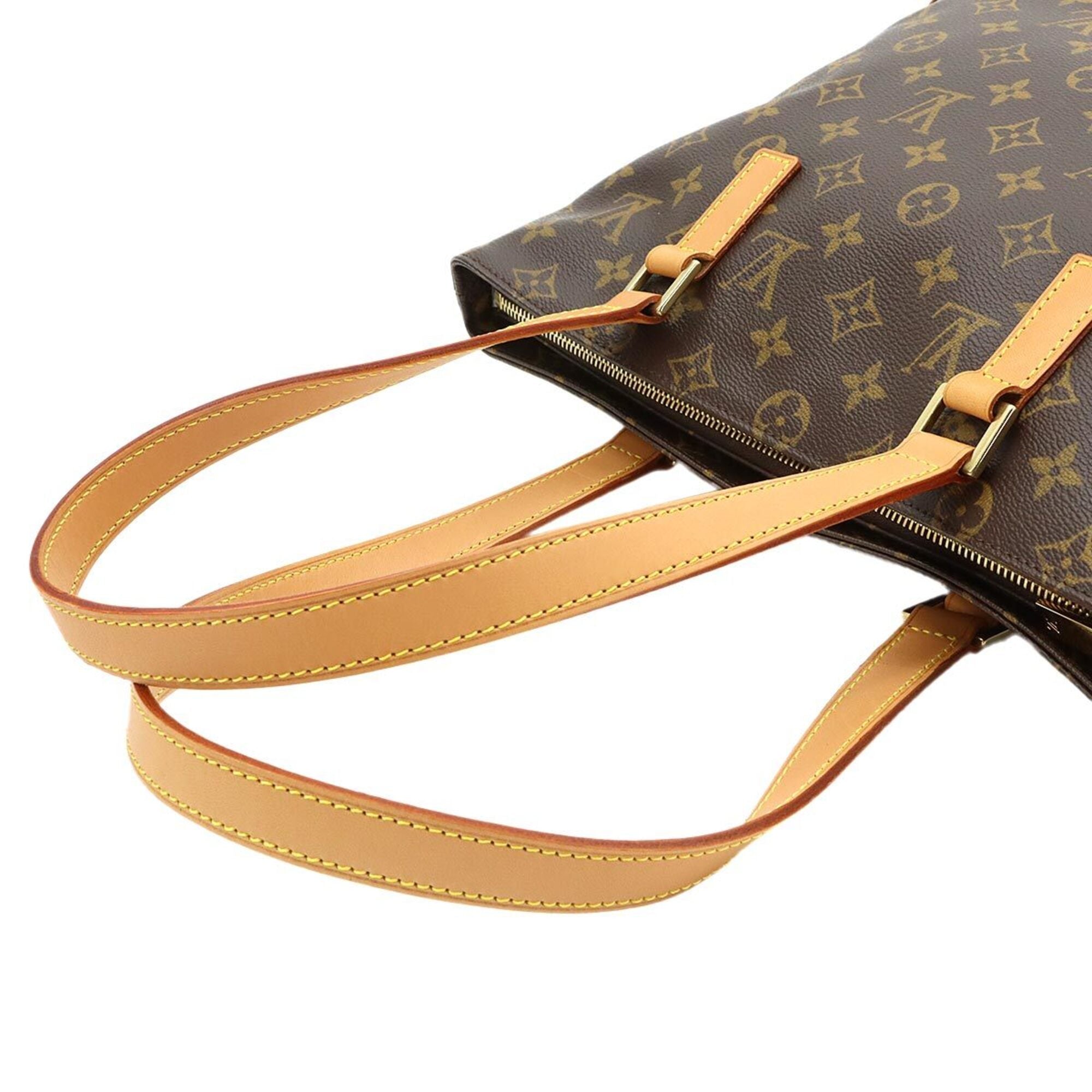 Louis Vuitton Monogram Cabas Piano Tote Handbag, Brown, M51148, Gold Hardware — Like New