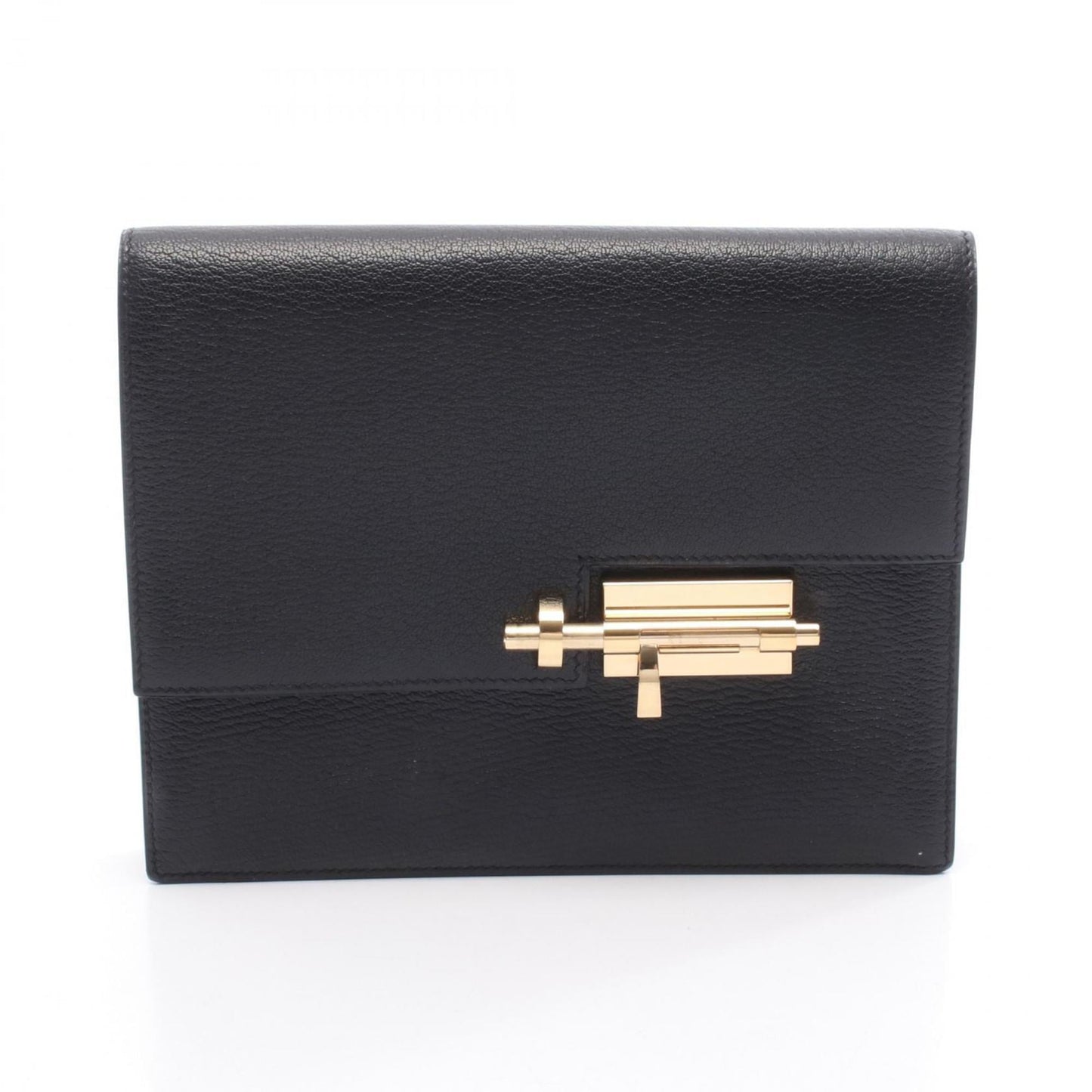 Hermes Hermès Velu second bag/clutch bag, leather Chevre women's, black