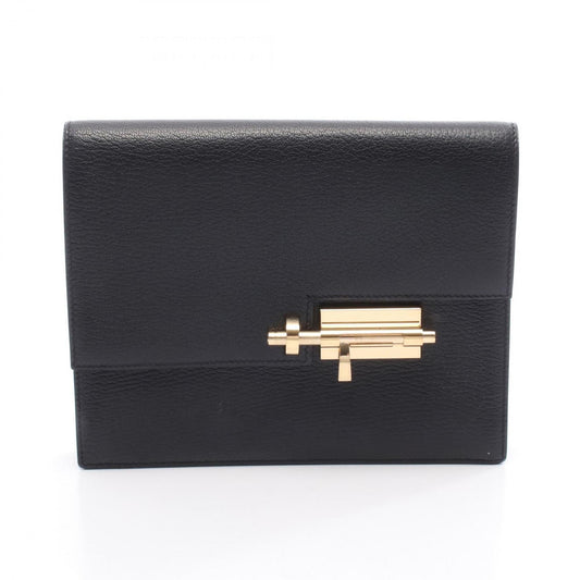 Hermes Hermès Velu second bag/clutch bag, leather Chevre women's, black