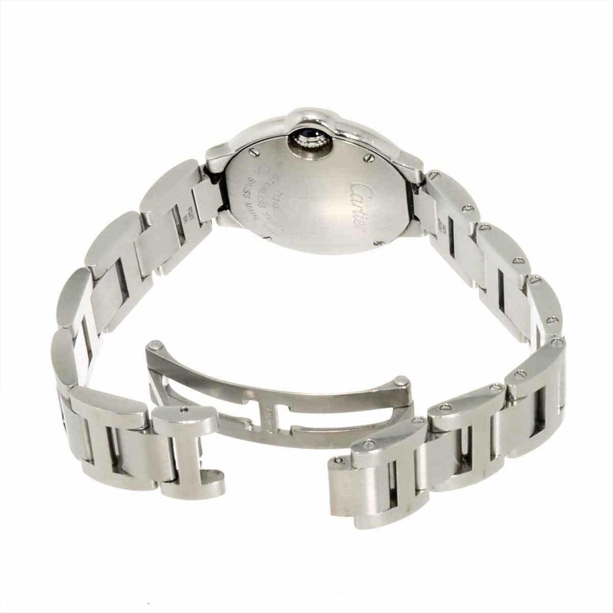 Cartier Ballon Bleu 28mm W4BB0015 Women's Watch, Diamond Bezel, Silver, Quartz Watch — Very Good