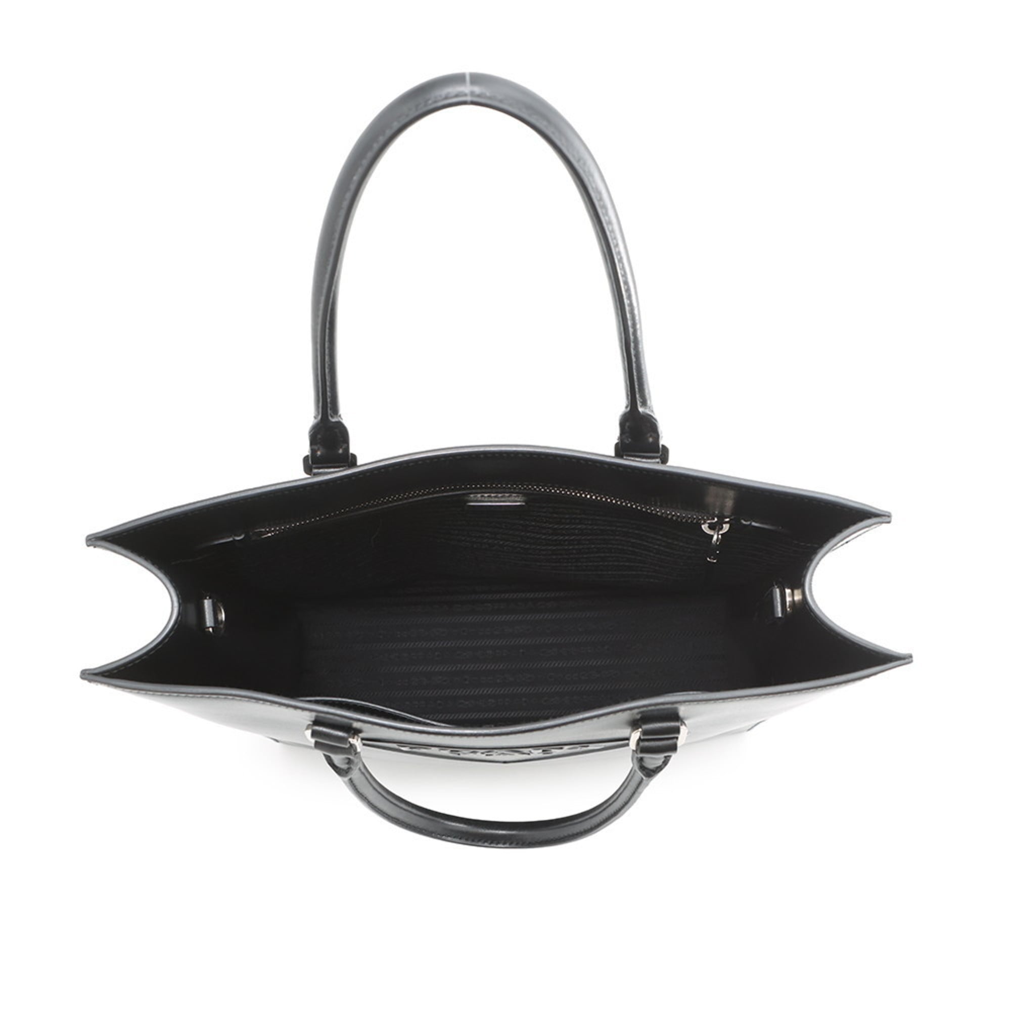 Prada Triangle Tote Bag 1BA332 PRADA 2-way Black