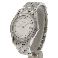 Gucci 5500M Stainless Steel Watch, Silver, Quartz, Analog Display, Silver Dial, Women's Watch — Good