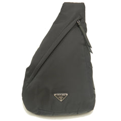 PRADA 2VZ092 Body Bag Re-Nylon NERO Men's 254107 — Like New