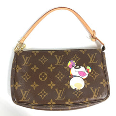 LOUIS VUITTON M51981 Monogram Panda Pochette Accessoires by Takashi Murakami. Accessory pouch, handbag, shoulder bag, canvas, women's, brown, like new — Like New