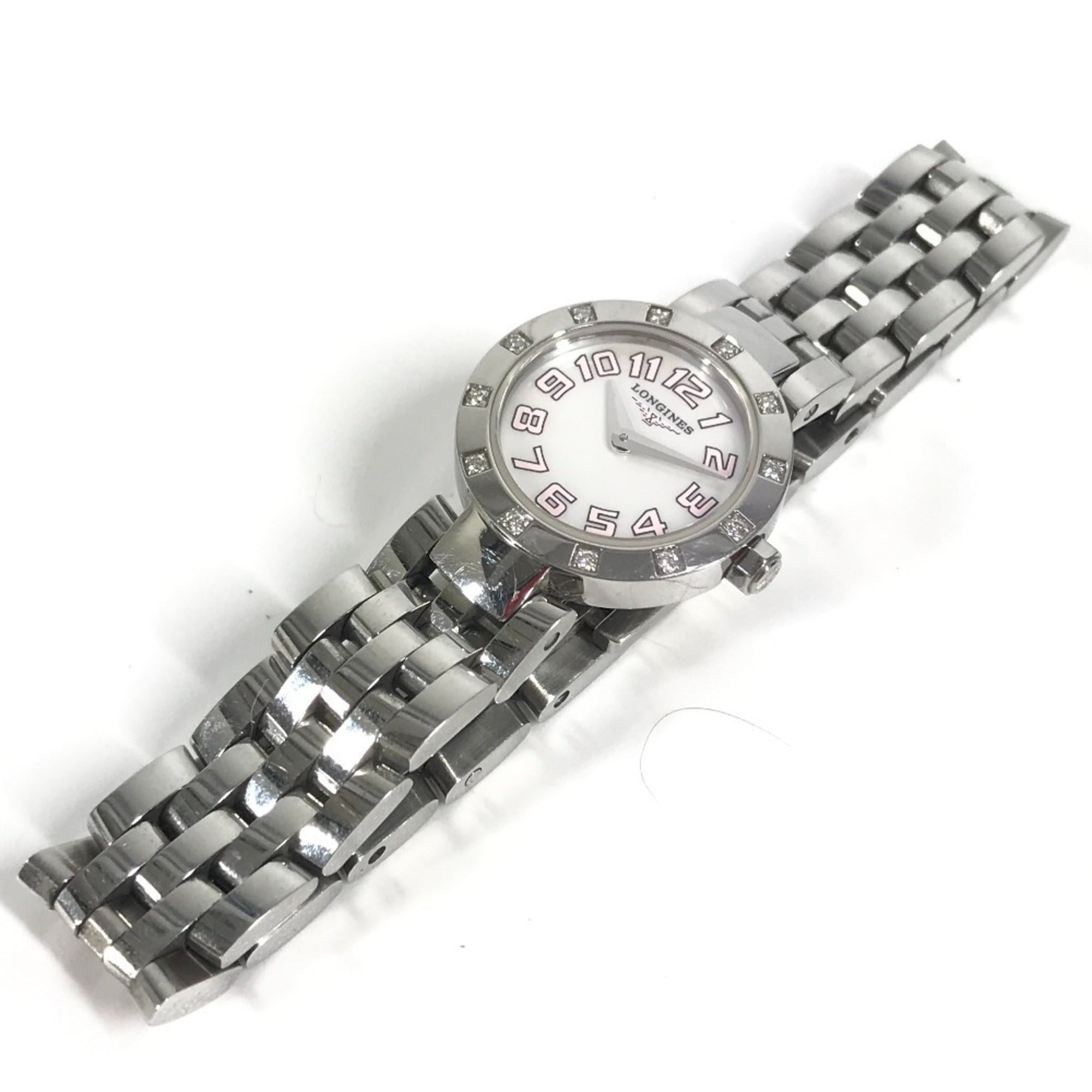 LONGINES DolceVita L5.174.0 Diamond Bezel with 12 Diamonds, Women's Watch, Stainless Steel, Silver — Very Good