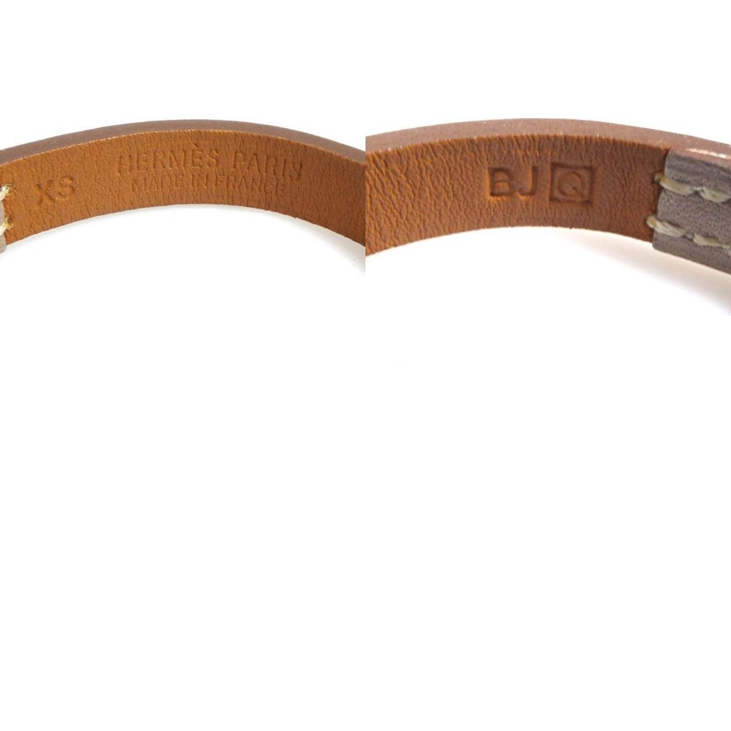 Hermes Hermès Rival Mini Leather and Metal Bracelet in Greige Gold, Women's, e60648g