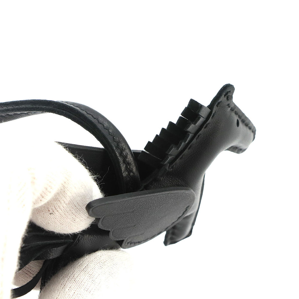 Hermes HERMES So Black Rodeo Pegasus PM Accessory Bag Charm Agneau Milo Swift W Stamp — New - Store Return