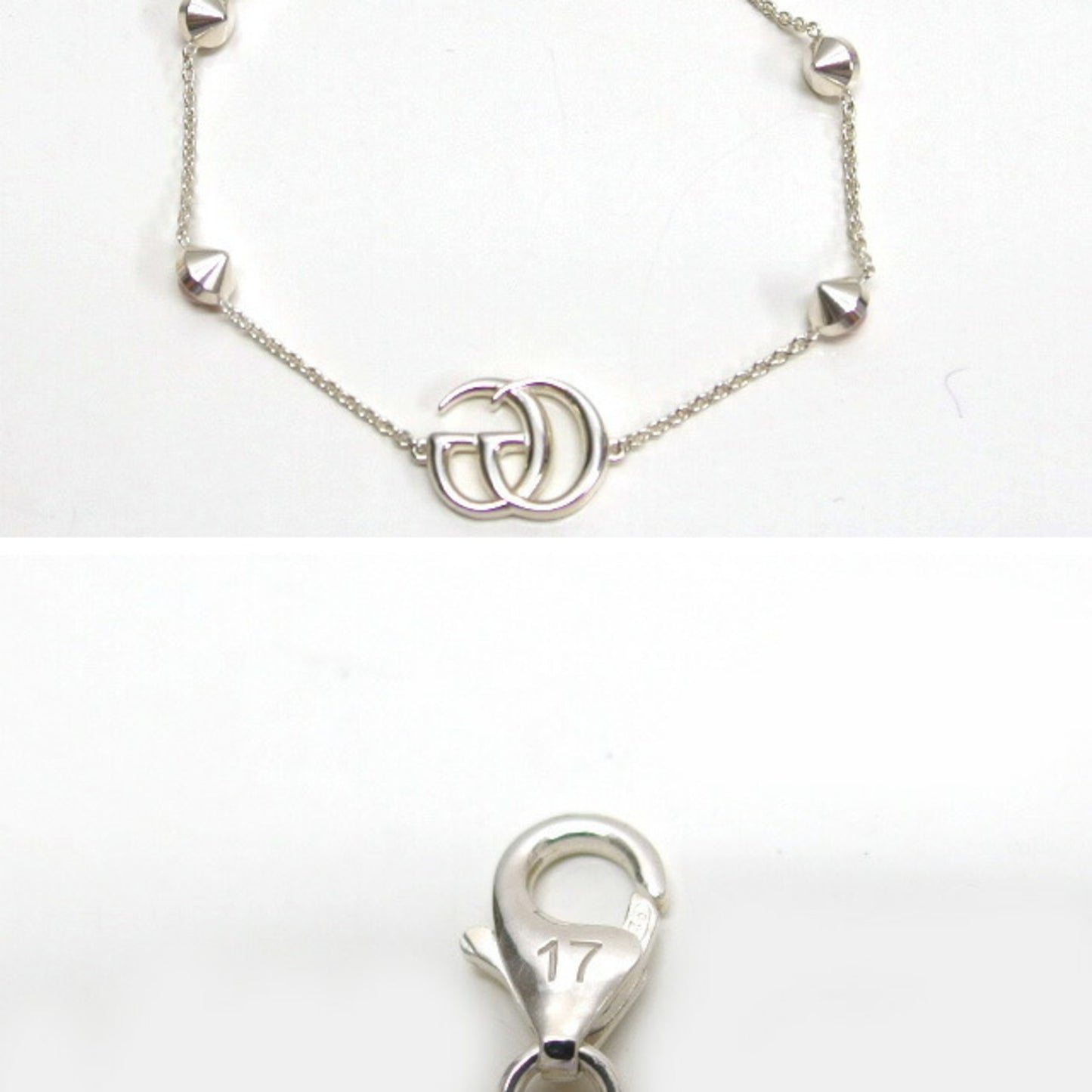 Gucci Double G Mother of Pearl Small Chain Silver Bracelet