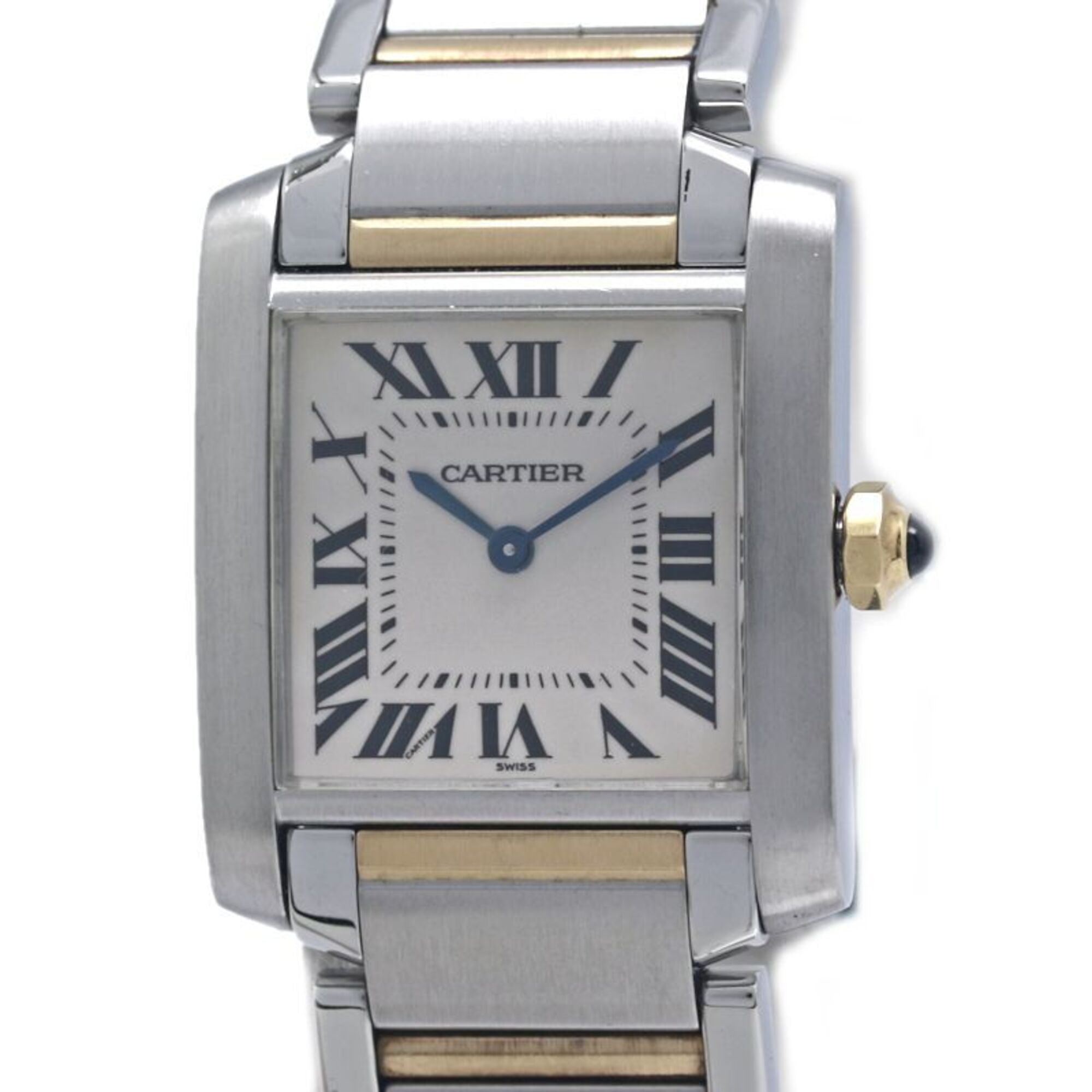 CARTIER Tank Française MM W51006Q4 Watch, Boys' Size, 18K Yellow Gold x Stainless Steel, 40390 — Very Good