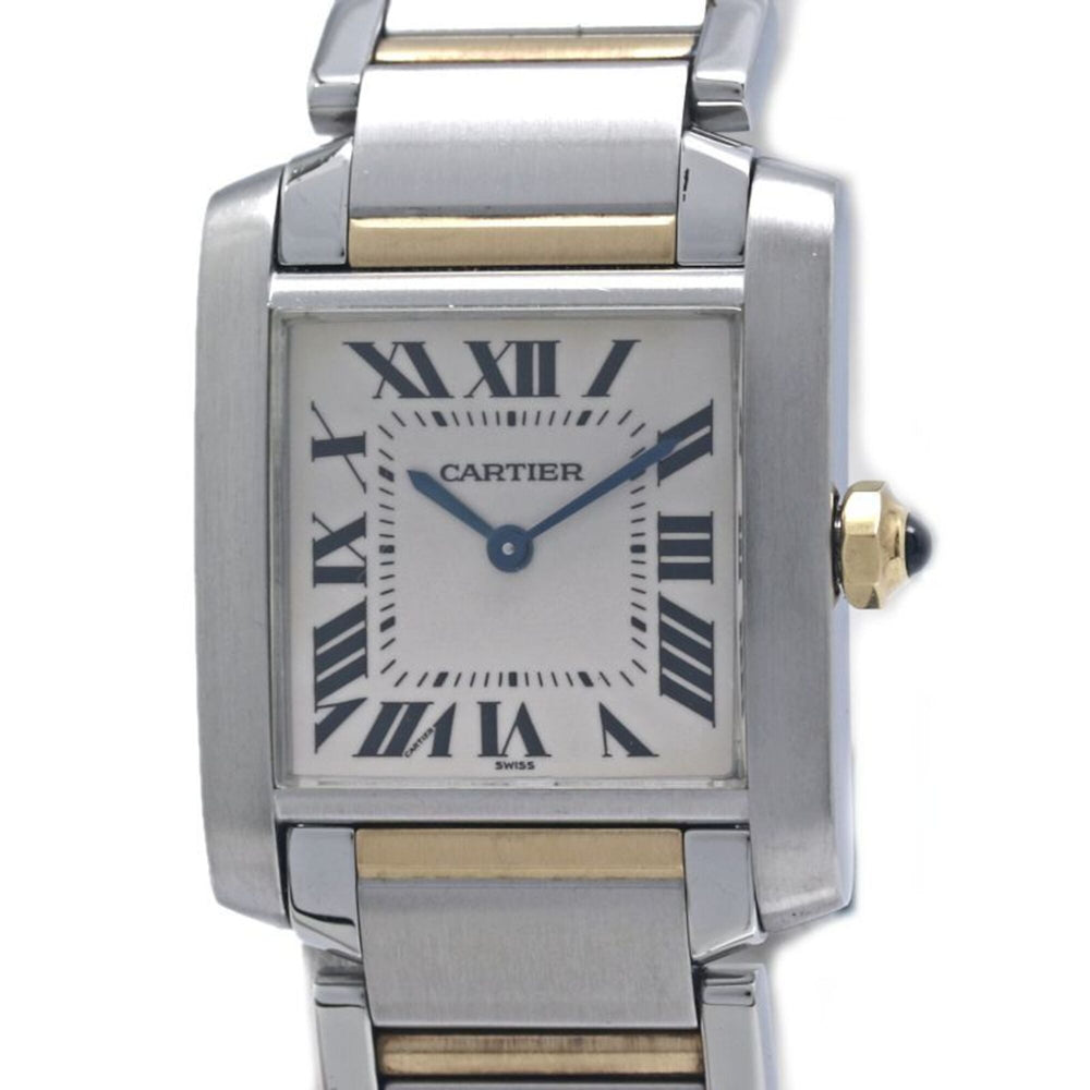 CARTIER Tank Française MM W51006Q4 Watch, Boys' Size, 18K Yellow Gold x Stainless Steel, 40390 — Very Good